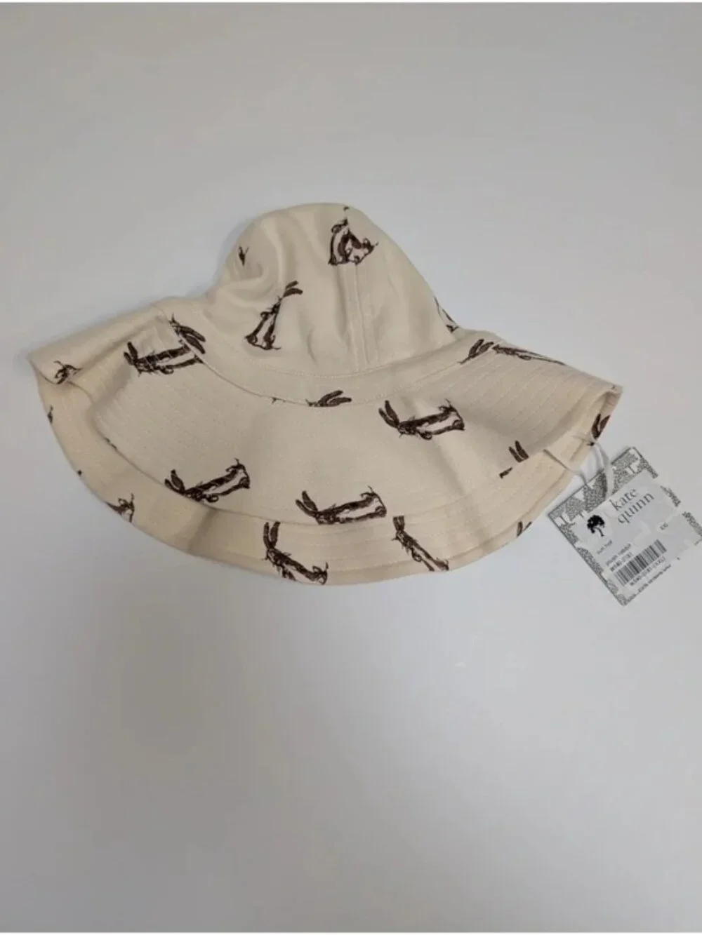 Organic cotton Plush Rabbit Sun Hat XXL Kate Quinn Velveteen Rabbit